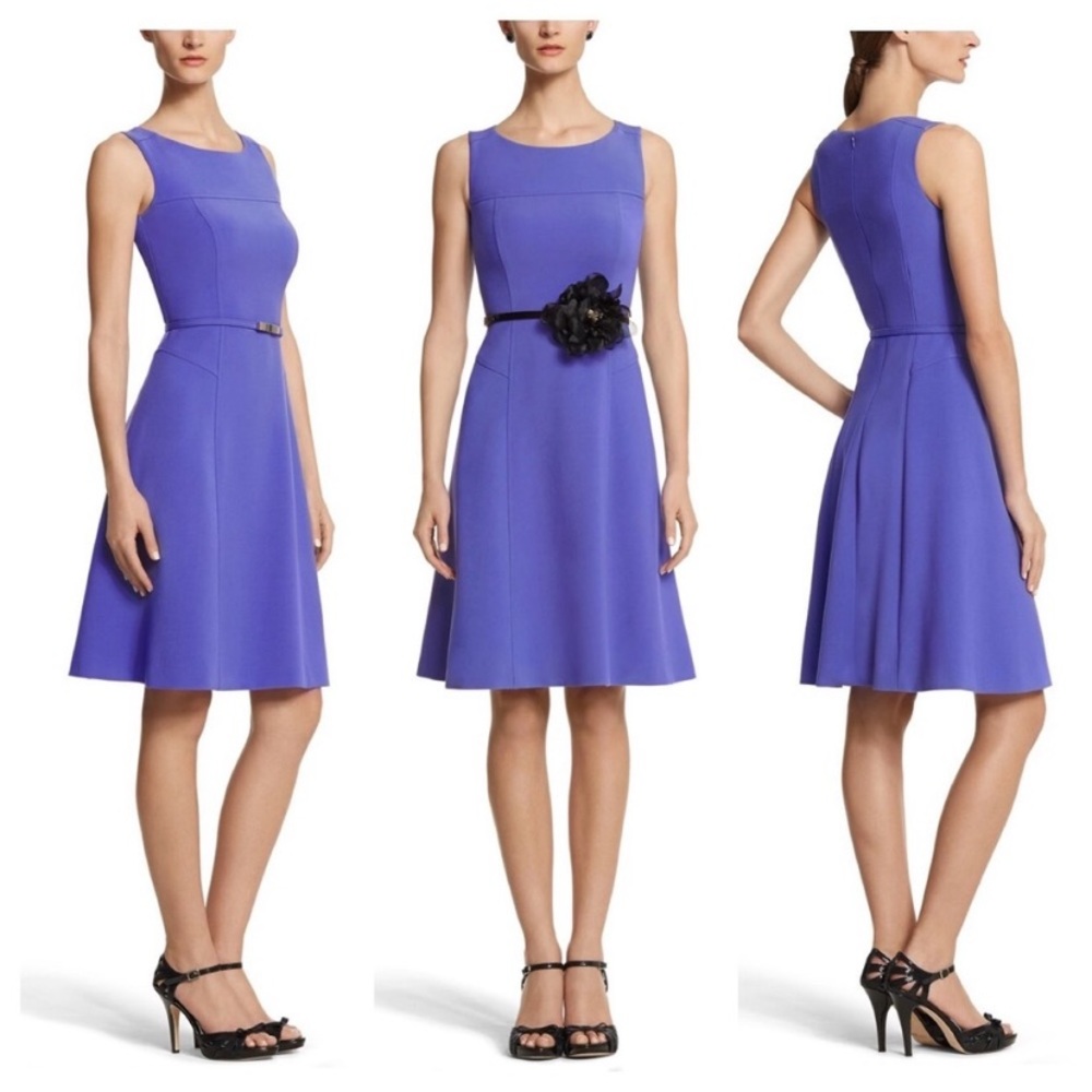 White House Black Market Violet Sleeveless A-Line Dress